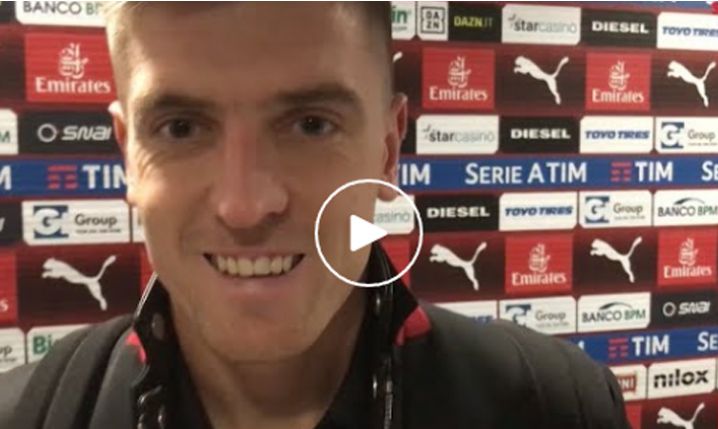 Krzysztof Piątek po debiucie w AC Milan [VIDEO]